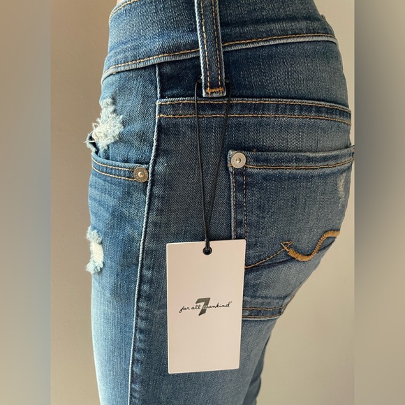 NWT 7 For All Mankind Jeans The Mid Rise Ankle Skinny - Picture 6 of 12